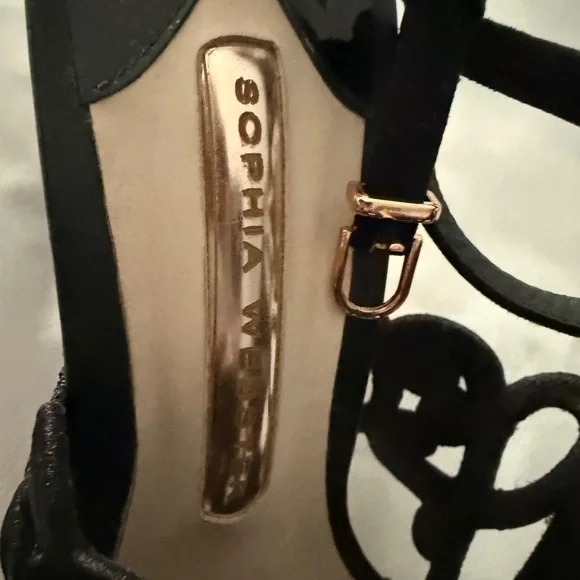 Sophia Webster Black Embroidery Block Heels/Sandals - Picture 10 of 13